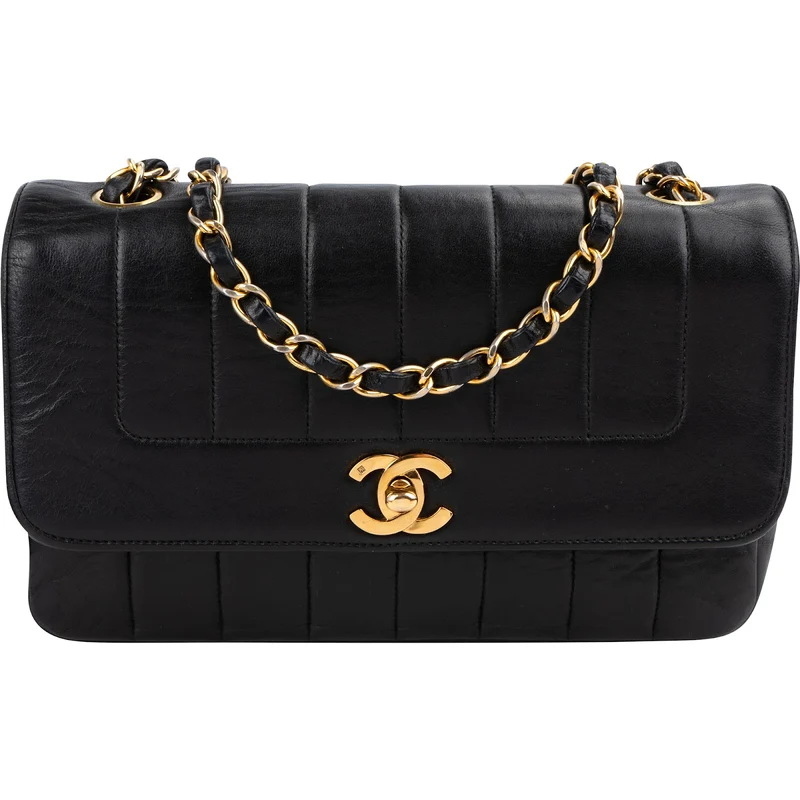 Chanel Vertical Quilted Lambskin 24K Gold Single Flap Crossbody Bag