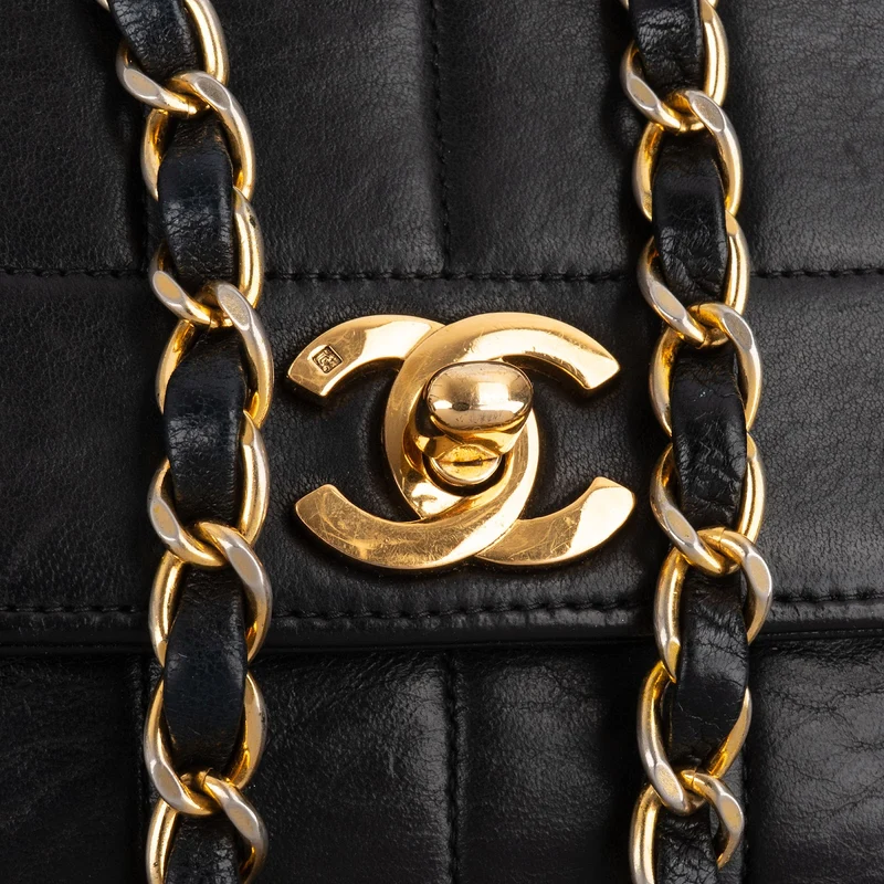 Chanel Vertical Quilted Lambskin 24K Gold Single Flap Crossbody Bag