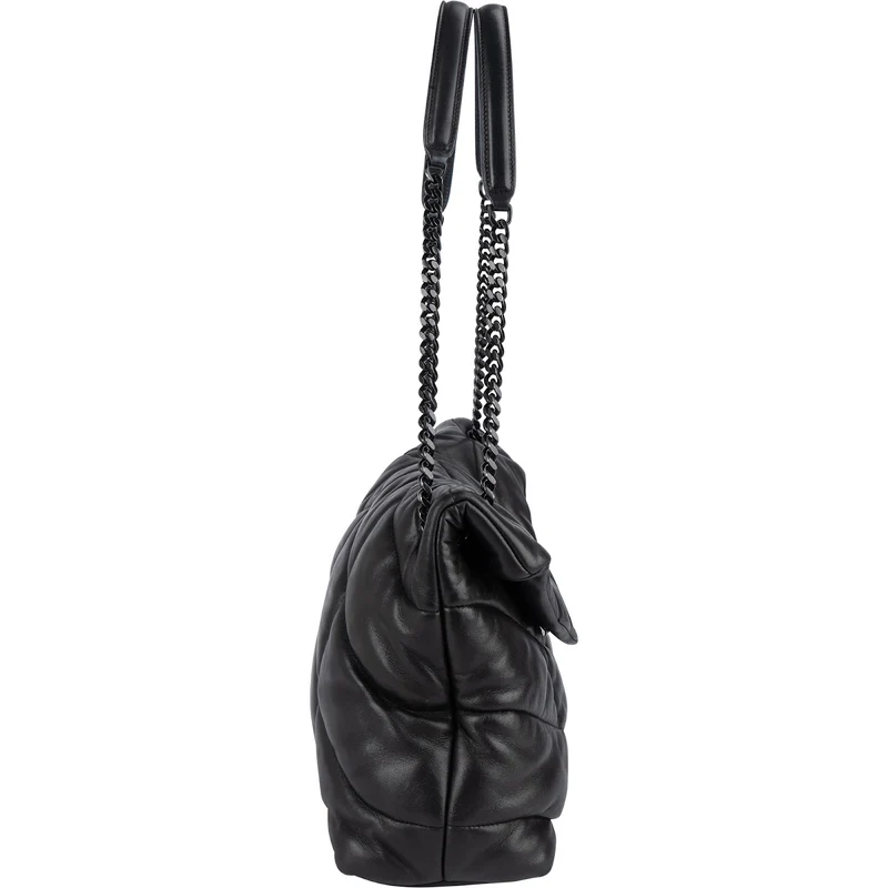 Saint Laurent Quilted Lambskin Medium Puffer Crossbody Bag