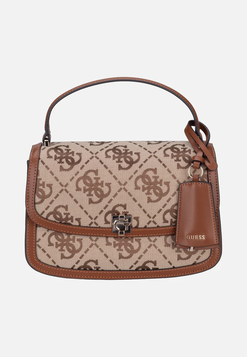 Audrey Logo Convertible Flap 55210 Latte Logo - Henkeltasche