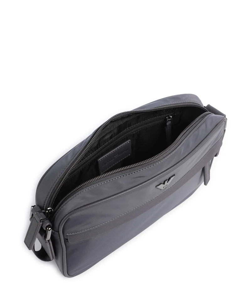 Emporio Armani Nylon Recycled Umhängetasche grey