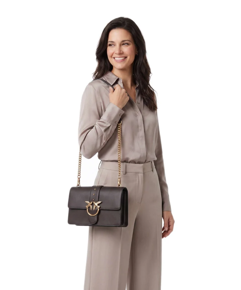 Pinko Love One Classic Umhängetasche marrone marasca/antique gold