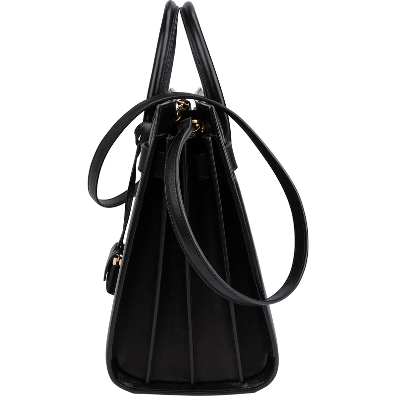 Saint Laurent Tweed & Leather Sac de Jour Handbag