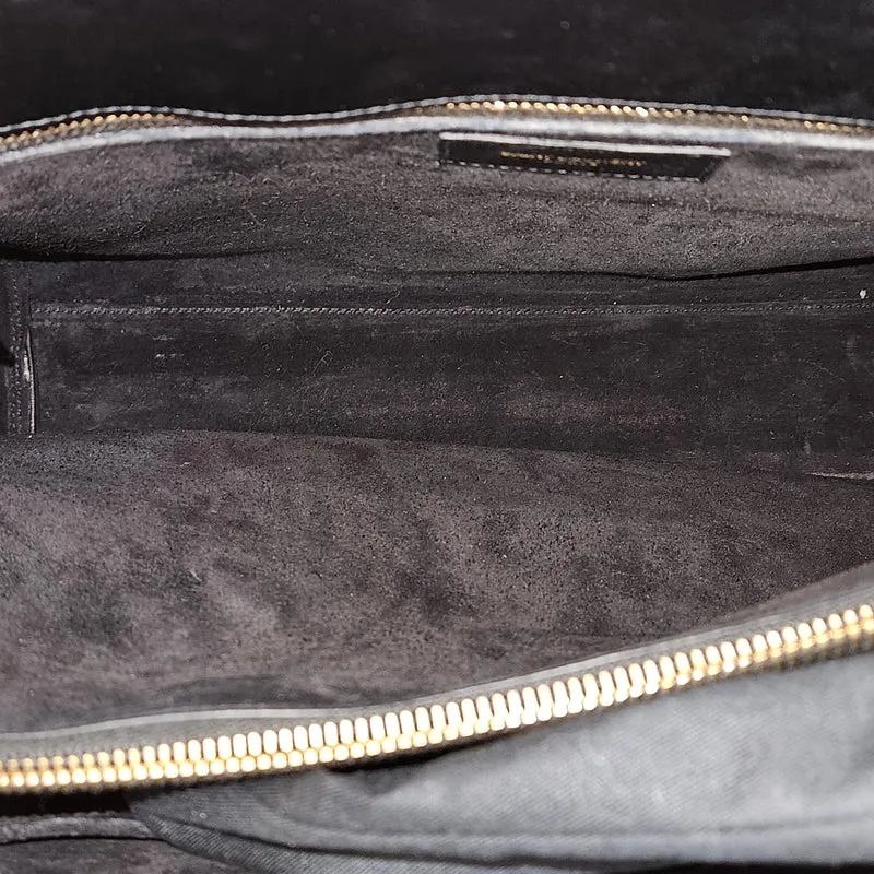 Saint Laurent Tweed & Leather Sac de Jour Handbag