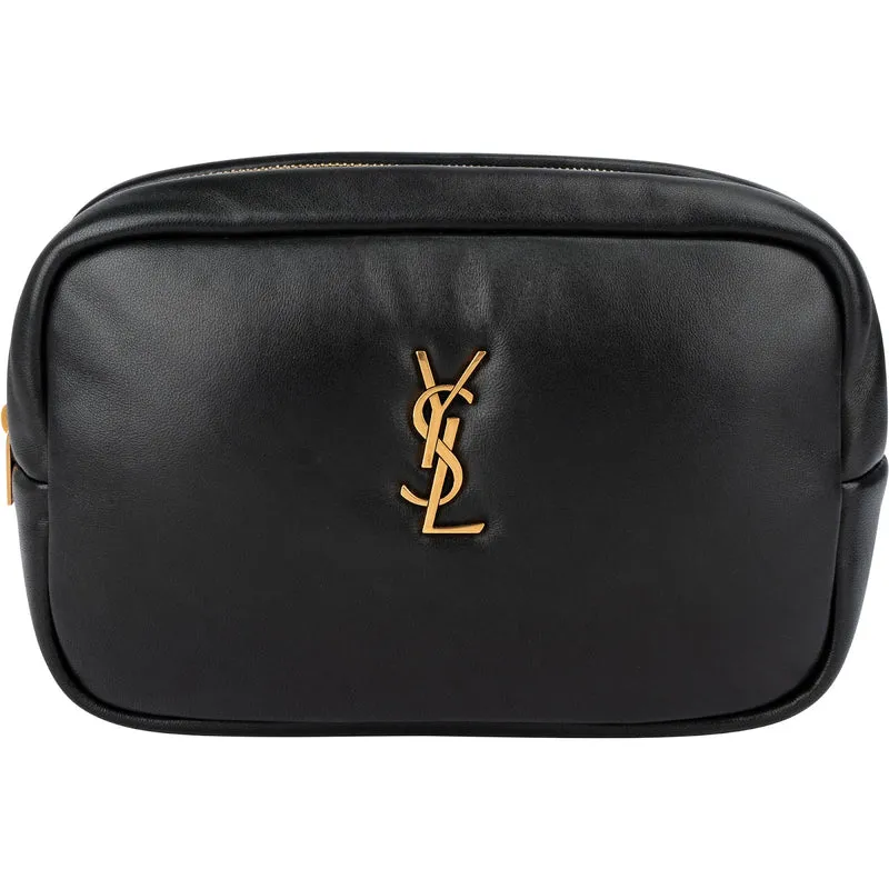 Yves Saint Laurent Soft Calfskin Leather Pouch Bag