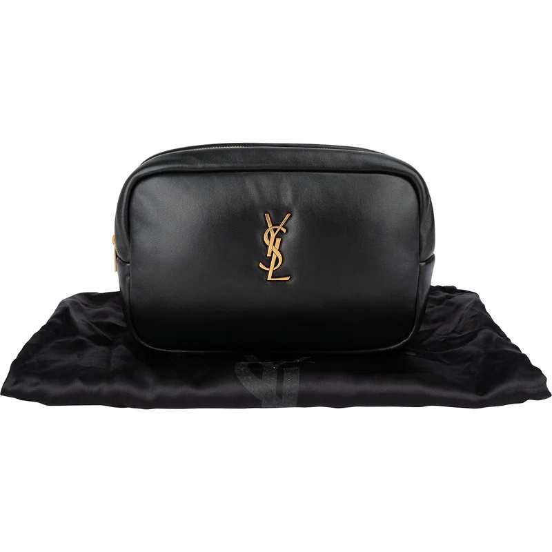 Yves Saint Laurent Soft Calfskin Leather Pouch Bag