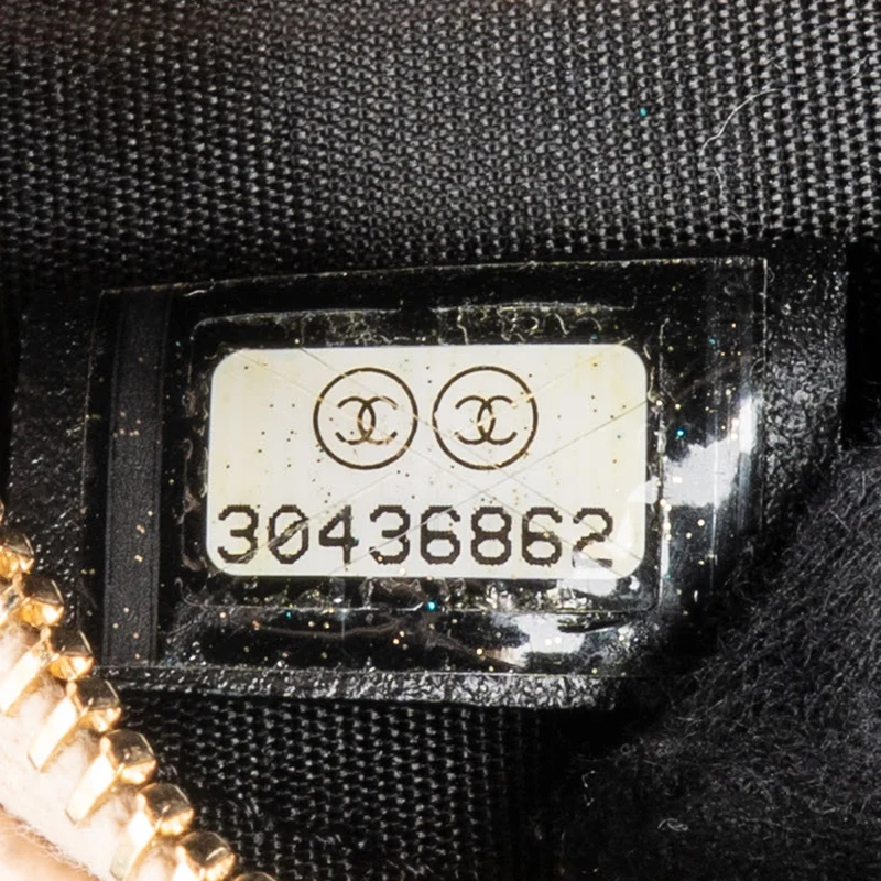 Chanel Quilted Caviar Leather CC Filigree Round Crossbody Bag