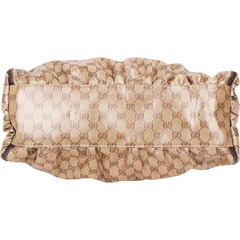 Gucci Monogram GG Patent Canvas Abbey Hobo Shoulder Bag