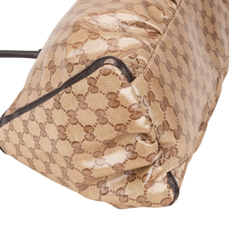 Gucci Monogram GG Patent Canvas Abbey Hobo Shoulder Bag