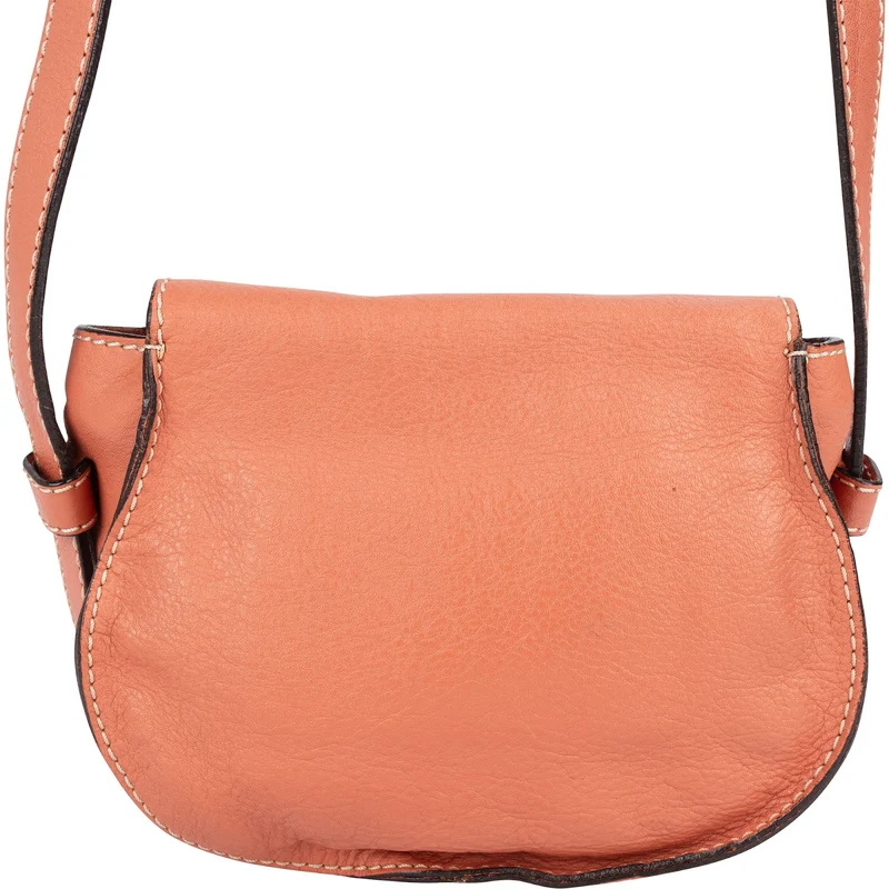 Chloé Grained Leather Marcie Saddle Crossbody Bag
