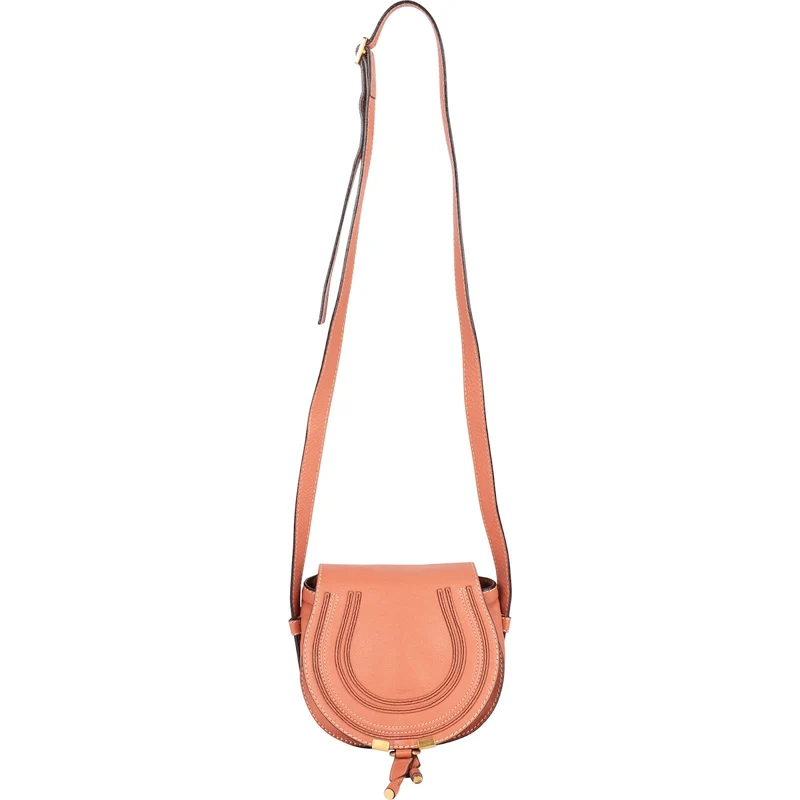 Chloé Grained Leather Marcie Saddle Crossbody Bag