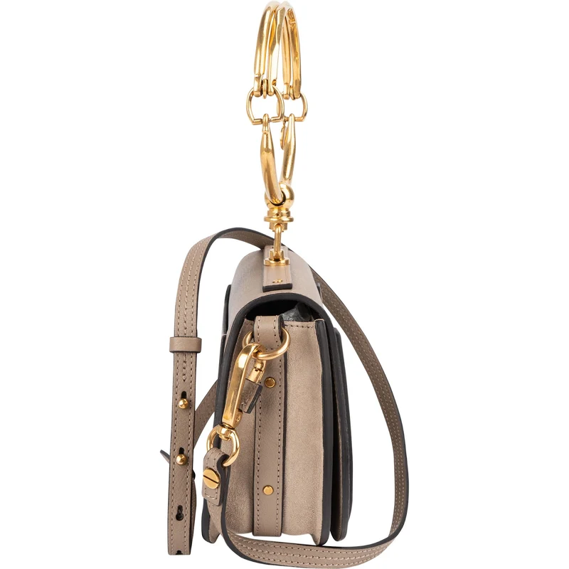 Chloé Grained Calfskin Suede Nile Small Crossbody Handbag