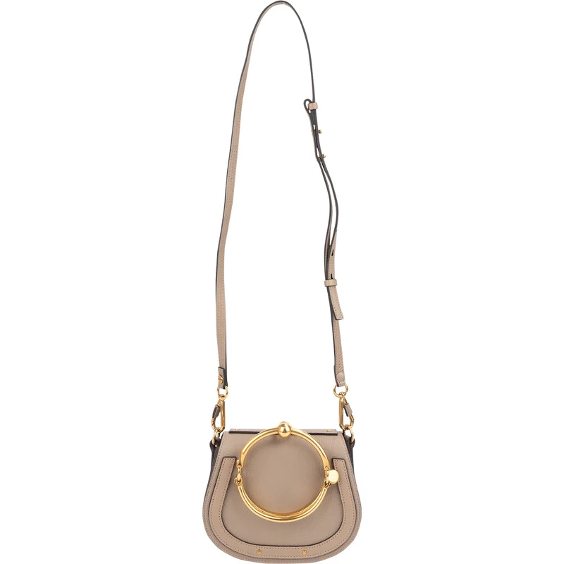 Chloé Grained Calfskin Suede Nile Small Crossbody Handbag
