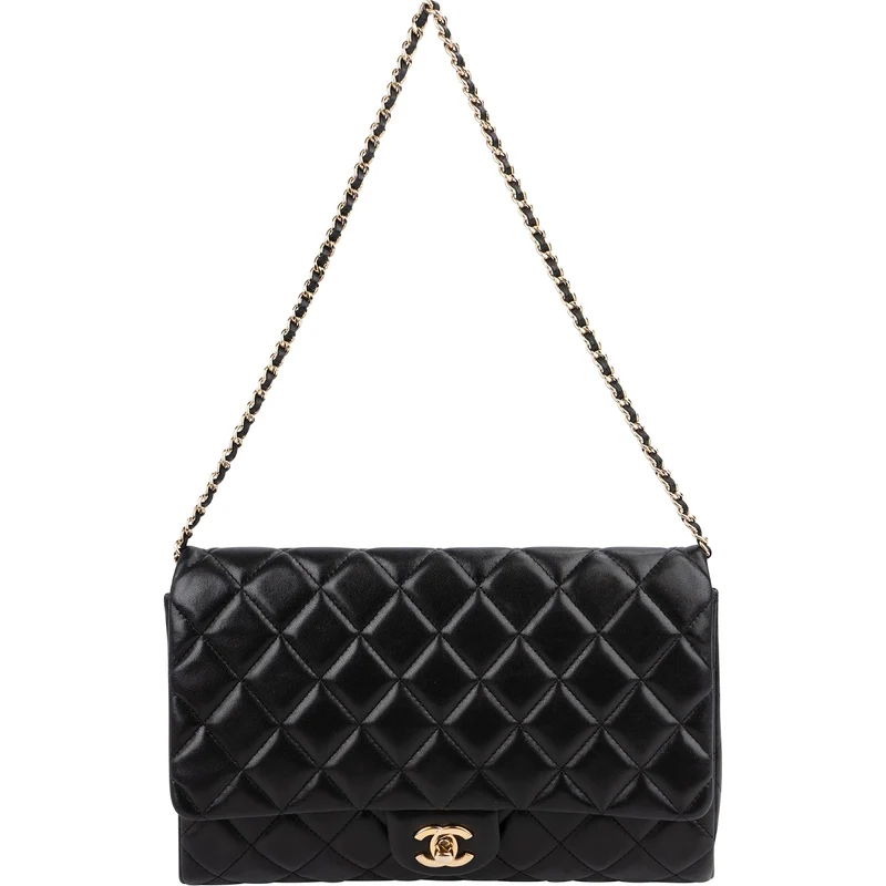 Chanel Quilted Lambskin Medium Single Flap Shoulder Bag