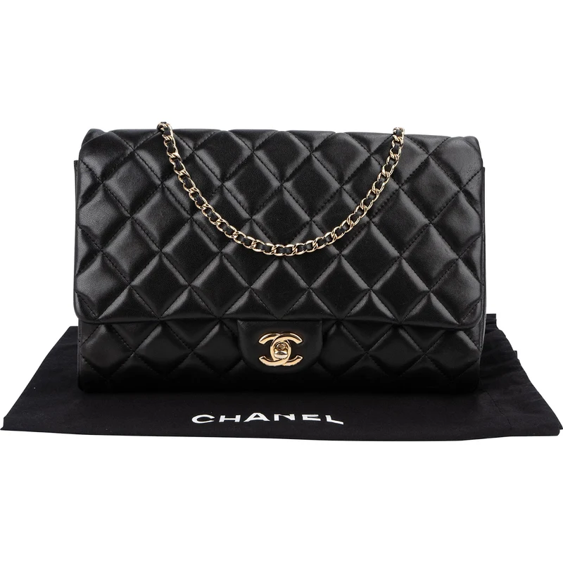 Chanel Quilted Lambskin Medium Single Flap Shoulder Bag