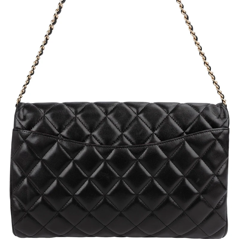Chanel Quilted Lambskin Medium Single Flap Shoulder Bag