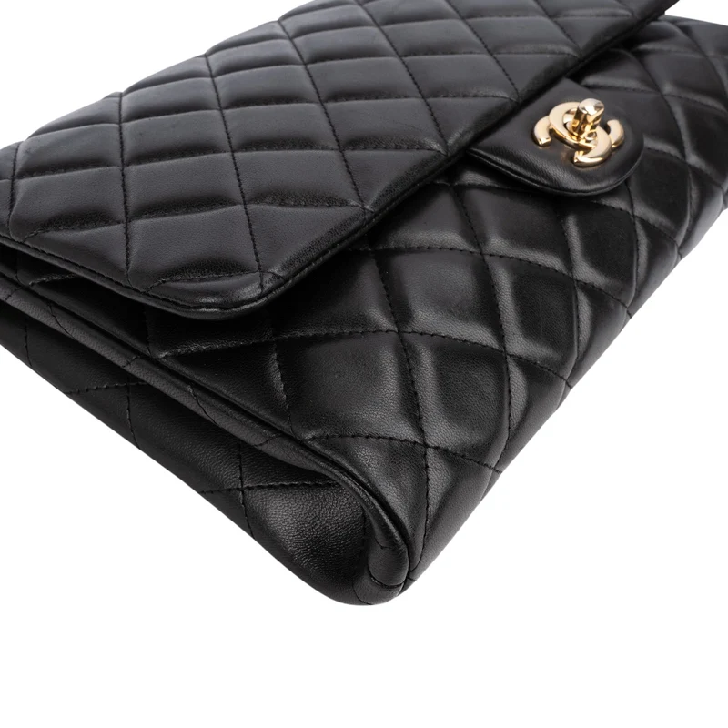Chanel Quilted Lambskin Medium Single Flap Shoulder Bag