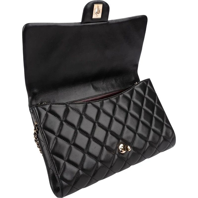 Chanel Quilted Lambskin Medium Single Flap Shoulder Bag