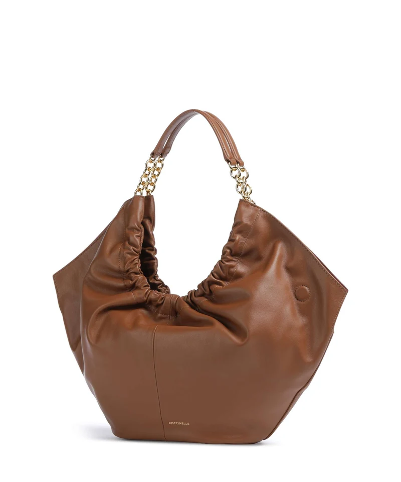 Coccinelle Smash Beuteltasche cognac
