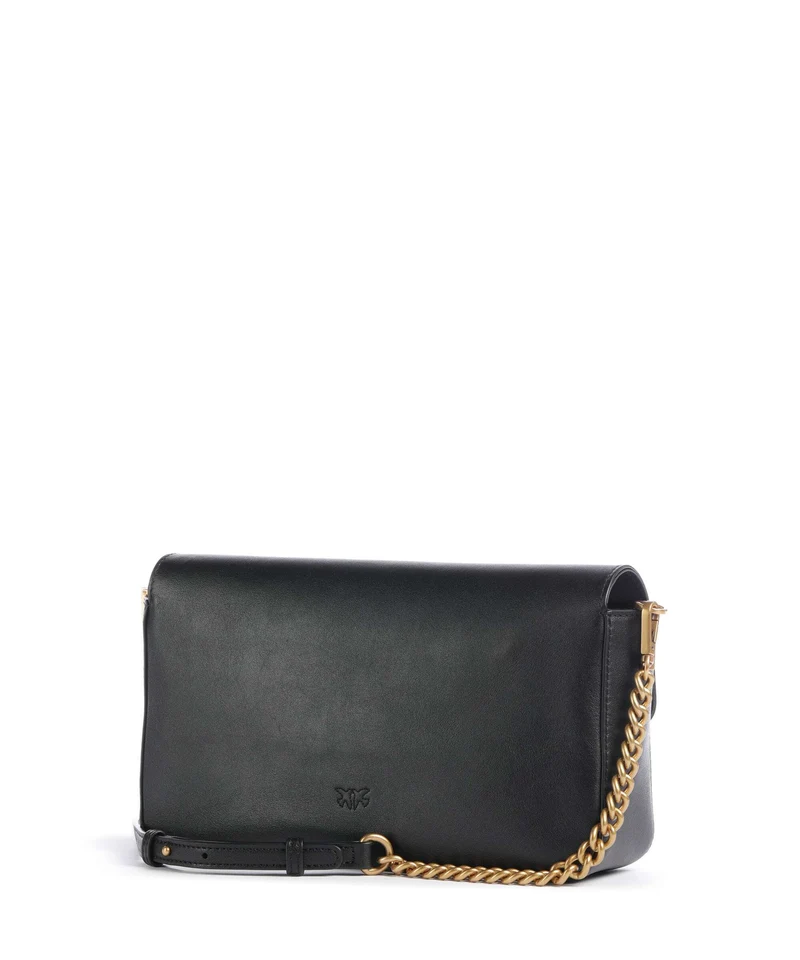 Pinko Love One Classic Slouchy Umhängetasche nero/antique gold