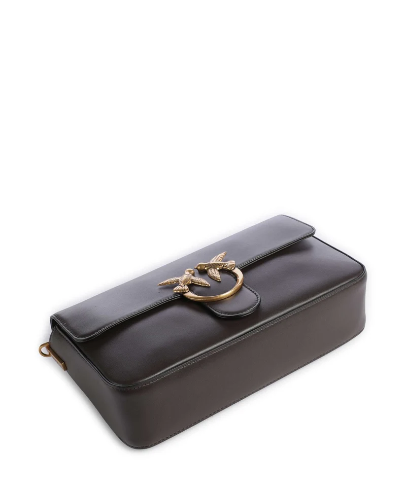 Pinko Love One Classic Slouchy Umhängetasche marrone marasca/antique gold