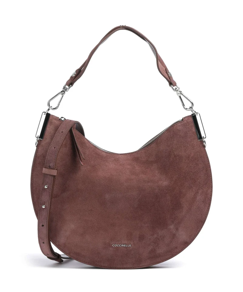Coccinelle Sunup Suede Beuteltasche berry