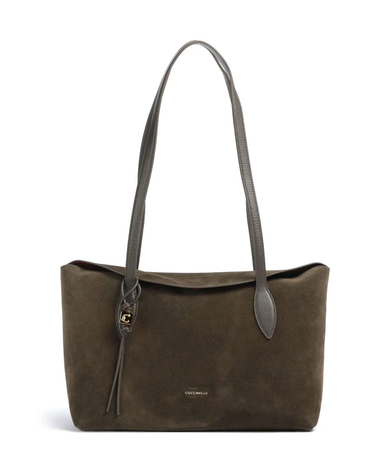 Coccinelle Thess Suede Shopper fango