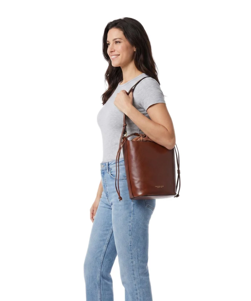 The Bridge Luce Soft Bucket Handtasche marrone