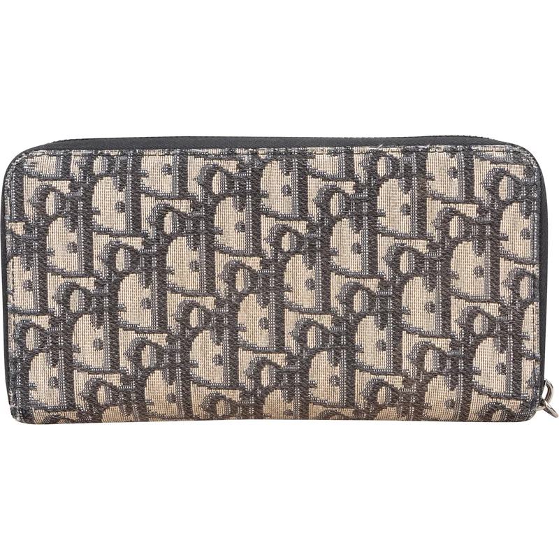 Christian Dior Trotter Monogram Zipped Long Wallet