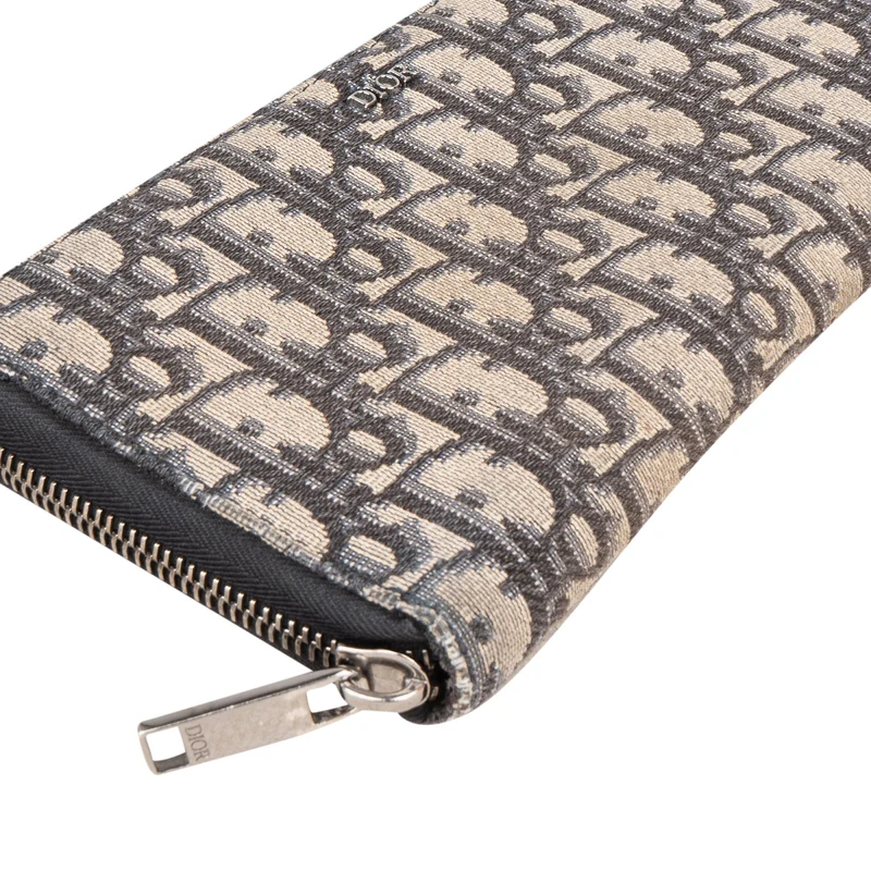 Christian Dior Trotter Monogram Zipped Long Wallet