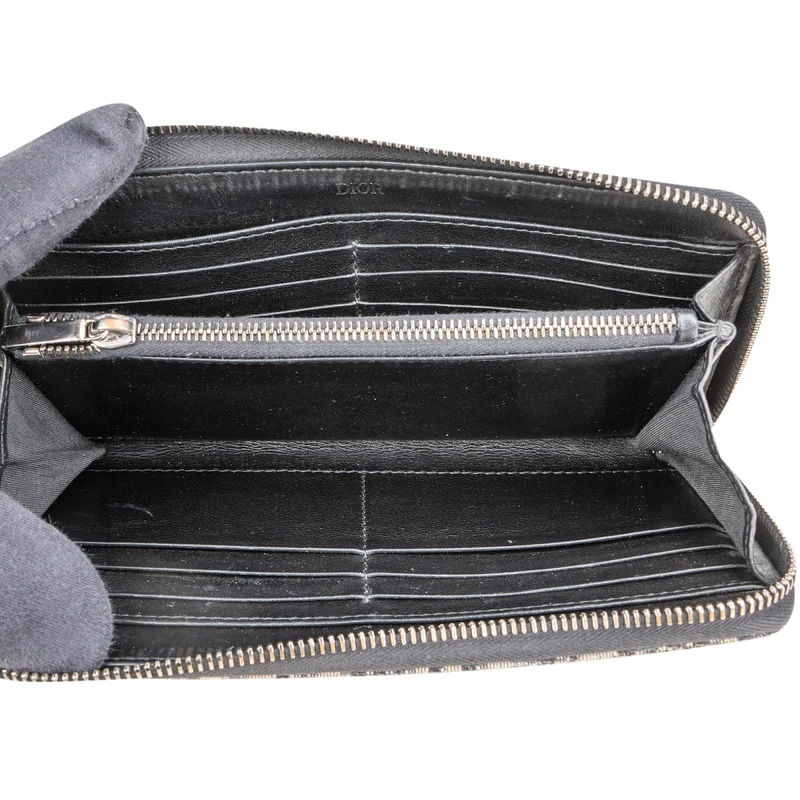 Christian Dior Trotter Monogram Zipped Long Wallet