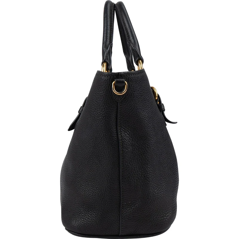 Miu Miu Grained Leather Vitello Daino Tote Handbag