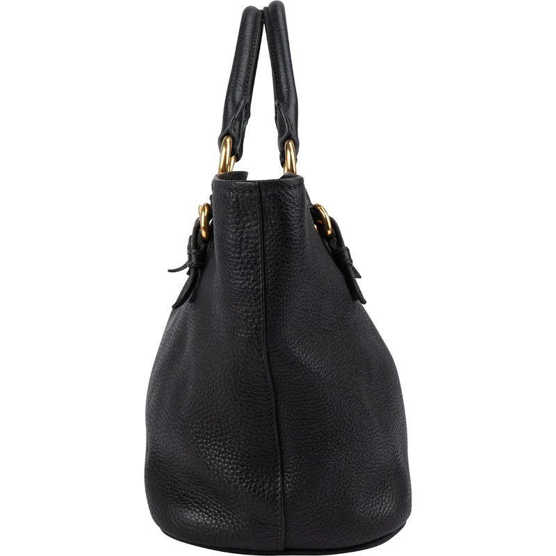 Miu Miu Grained Leather Vitello Daino Tote Handbag