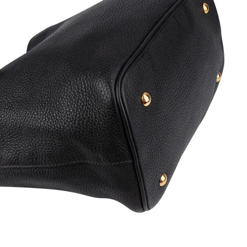 Miu Miu Grained Leather Vitello Daino Tote Handbag