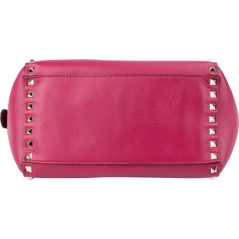 Valentino Garavani Calfskin Leather Rockstud Small Tote Crossbody Bag