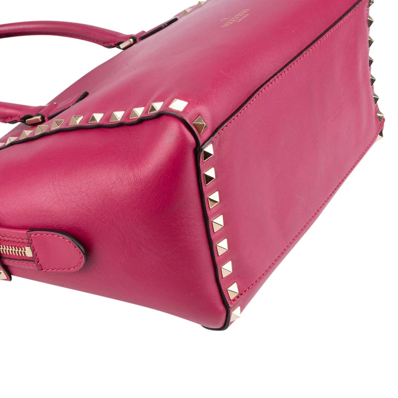 Valentino Garavani Calfskin Leather Rockstud Small Tote Crossbody Bag