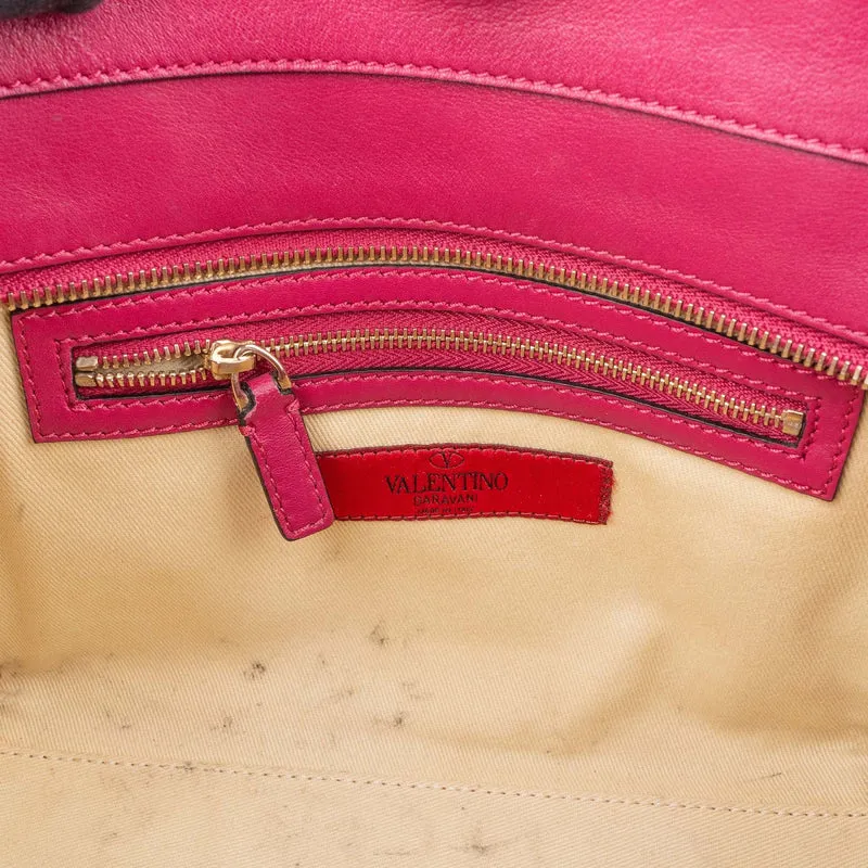 Valentino Garavani Calfskin Leather Rockstud Small Tote Crossbody Bag