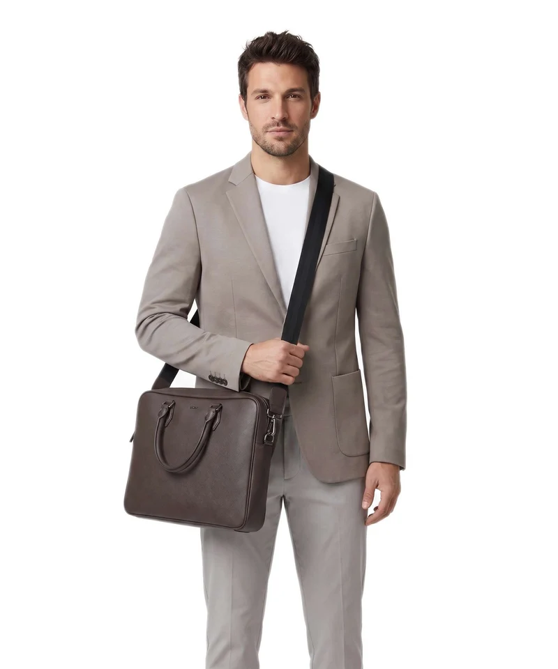 BOSS Northon Aktentasche dark brown