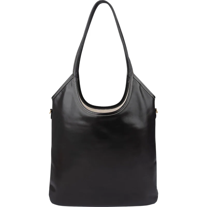 Miu Miu Smooth Leather Stitched Emblem Tote Shoulder Bag