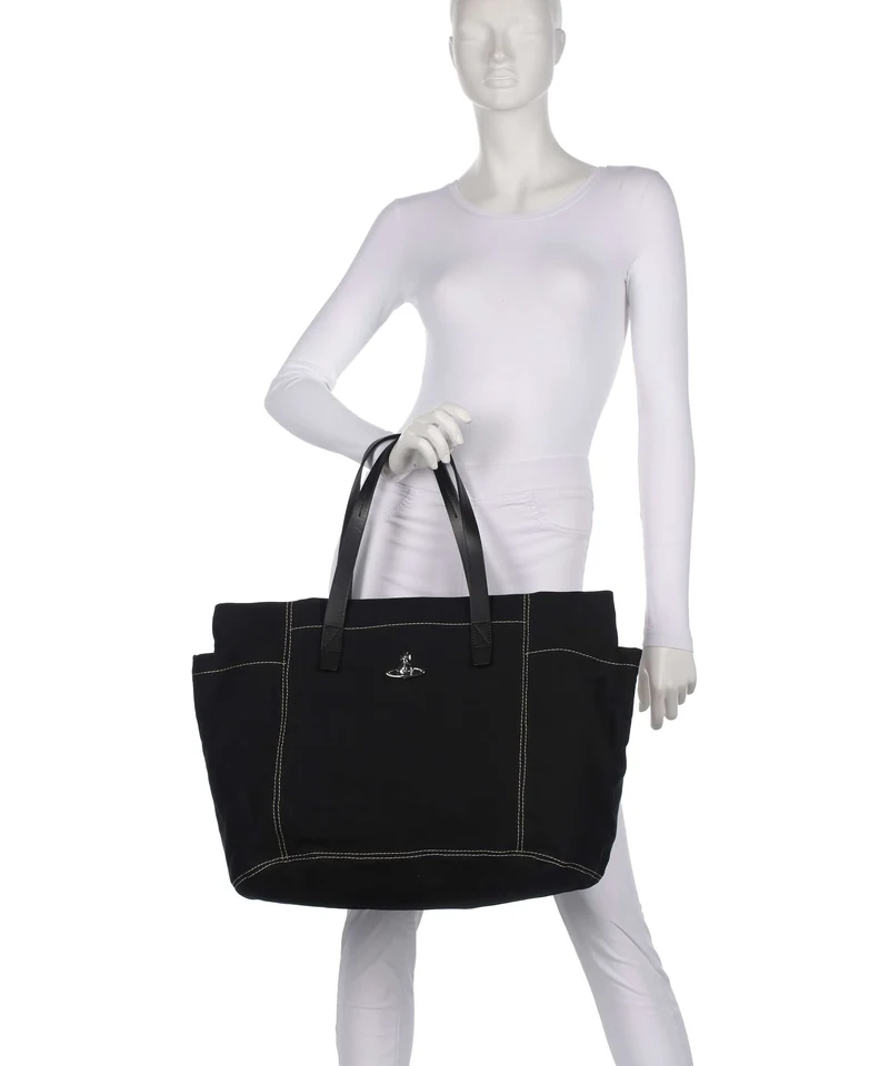 Vivienne Westwood Henry Canvas Medium Shopper black