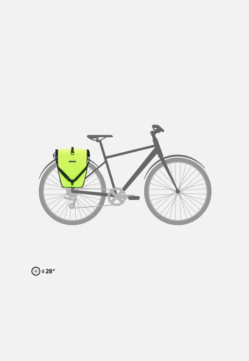 Back-Roller High Visibility Single QL2.1 Neongelb Schwarz Reflex - Fahrradtasche