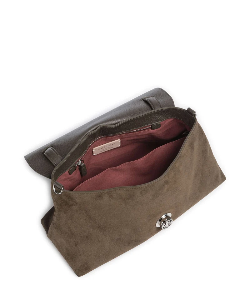 Coccinelle Nikla Suede Handtasche fango