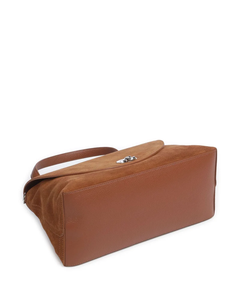 Coccinelle Nikla Suede Handtasche cognac