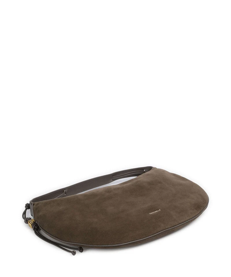Coccinelle Thess Suede Beuteltasche fango