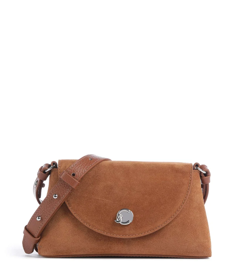 Coccinelle Nikla Suede Umhängetasche cognac