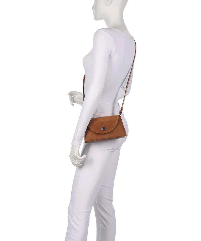 Coccinelle Nikla Suede Umhängetasche cognac