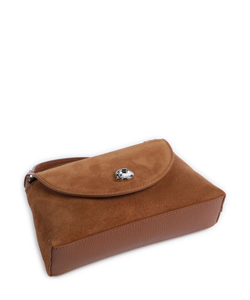 Coccinelle Nikla Suede Umhängetasche cognac