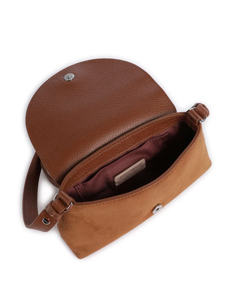 Coccinelle Nikla Suede Umhängetasche cognac