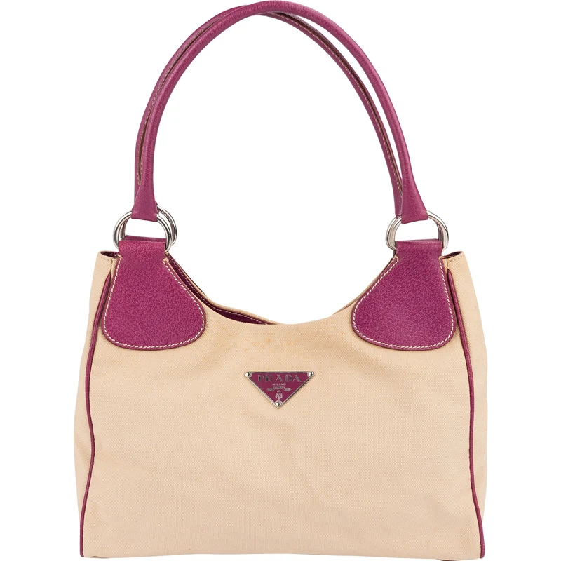 Prada Leather Semitracolla Triangle Shoulder Bag