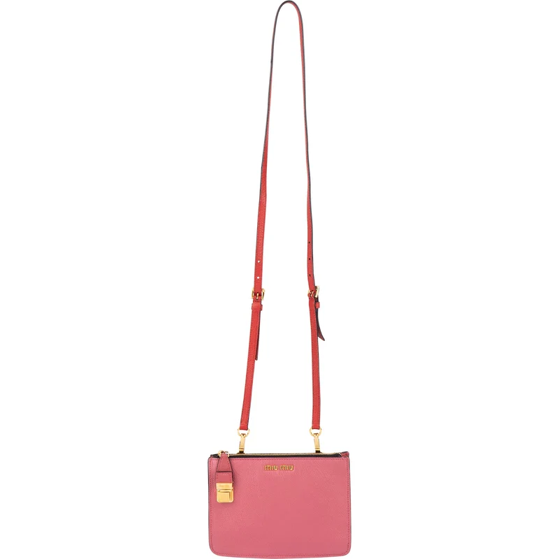 Miu Miu Madras Leather Double Zip Crossbody Bag